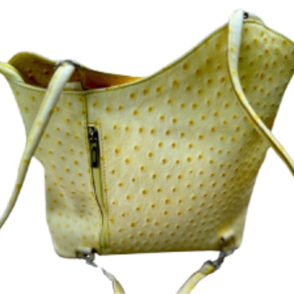 Ostrich leather backpack/purse  Made in Italy